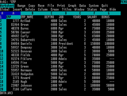 Lotus 123 with Menus